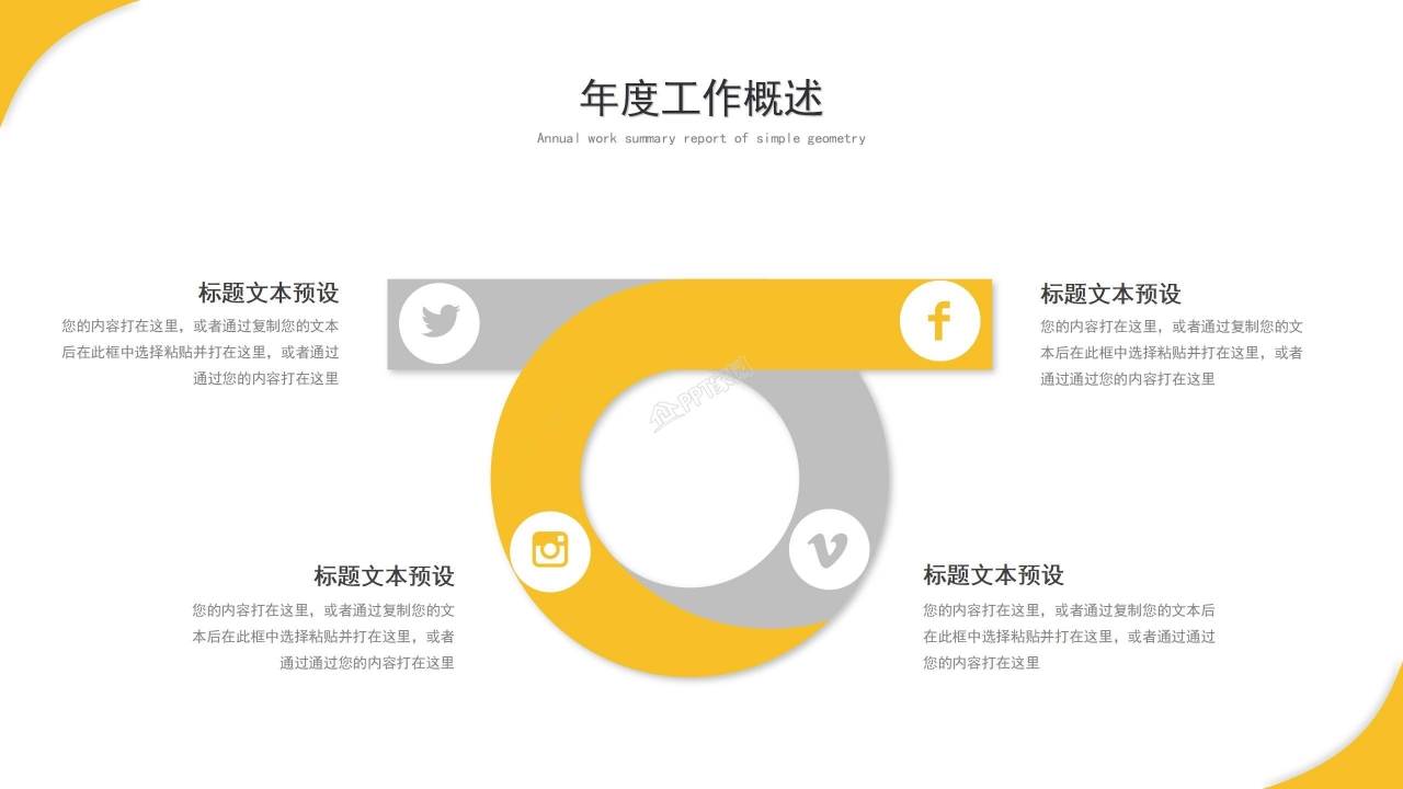 黄色商务简约淘宝活动复盘工作概述项目汇报未来发展规划ppt模板
