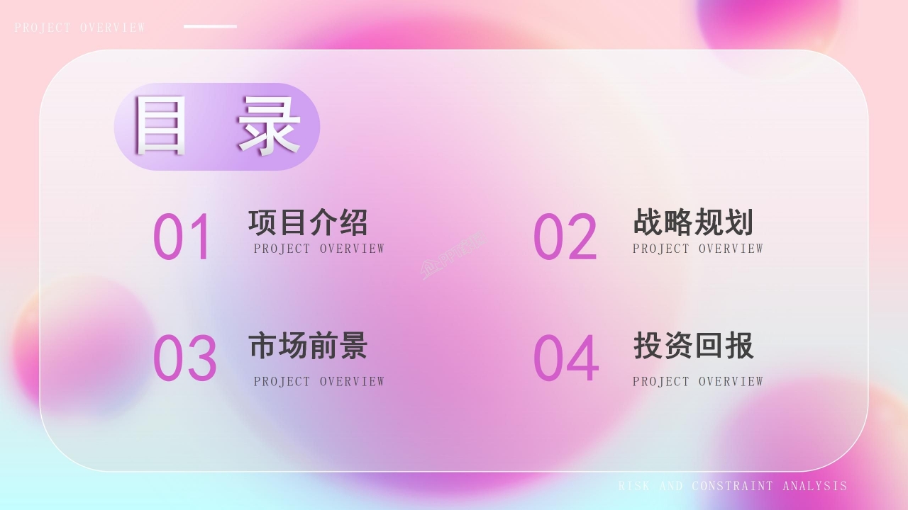大学生创业项目策划项目介绍战略规划ppt模板