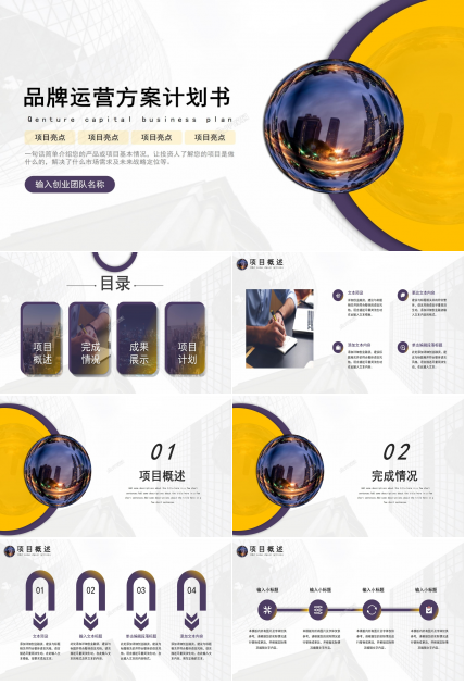 品牌运营计划书ppt模板
