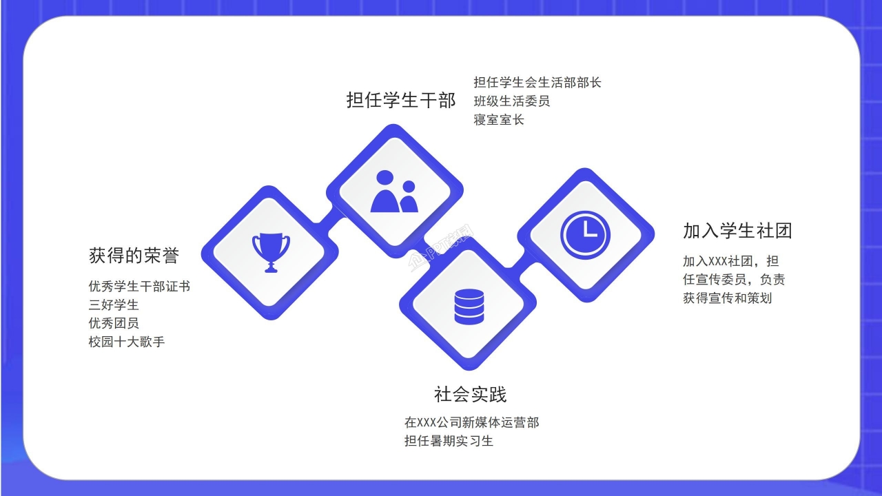 彩色扁平化校园活动策划成果展示产品介绍ppt模板