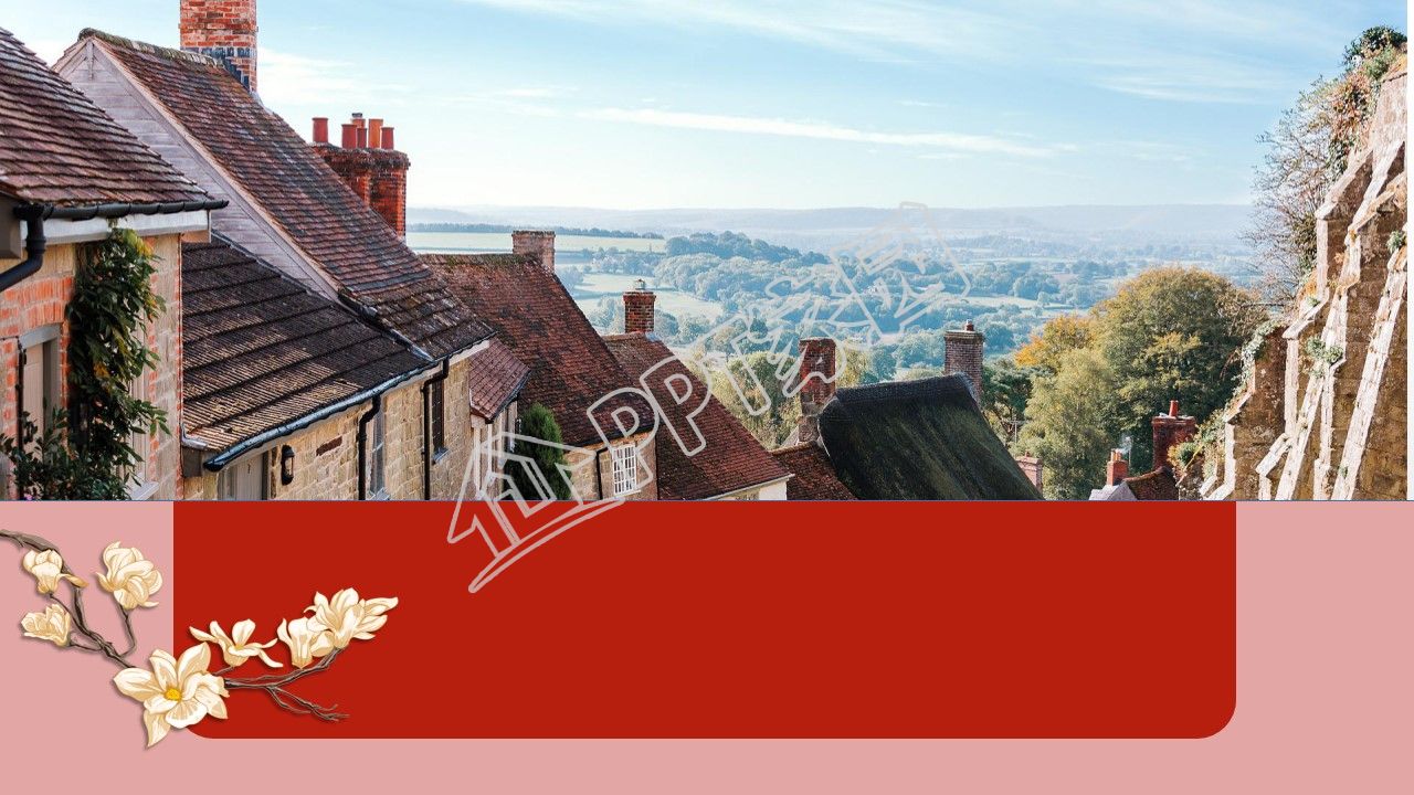 精美中国风风景梅花ppt背景图片