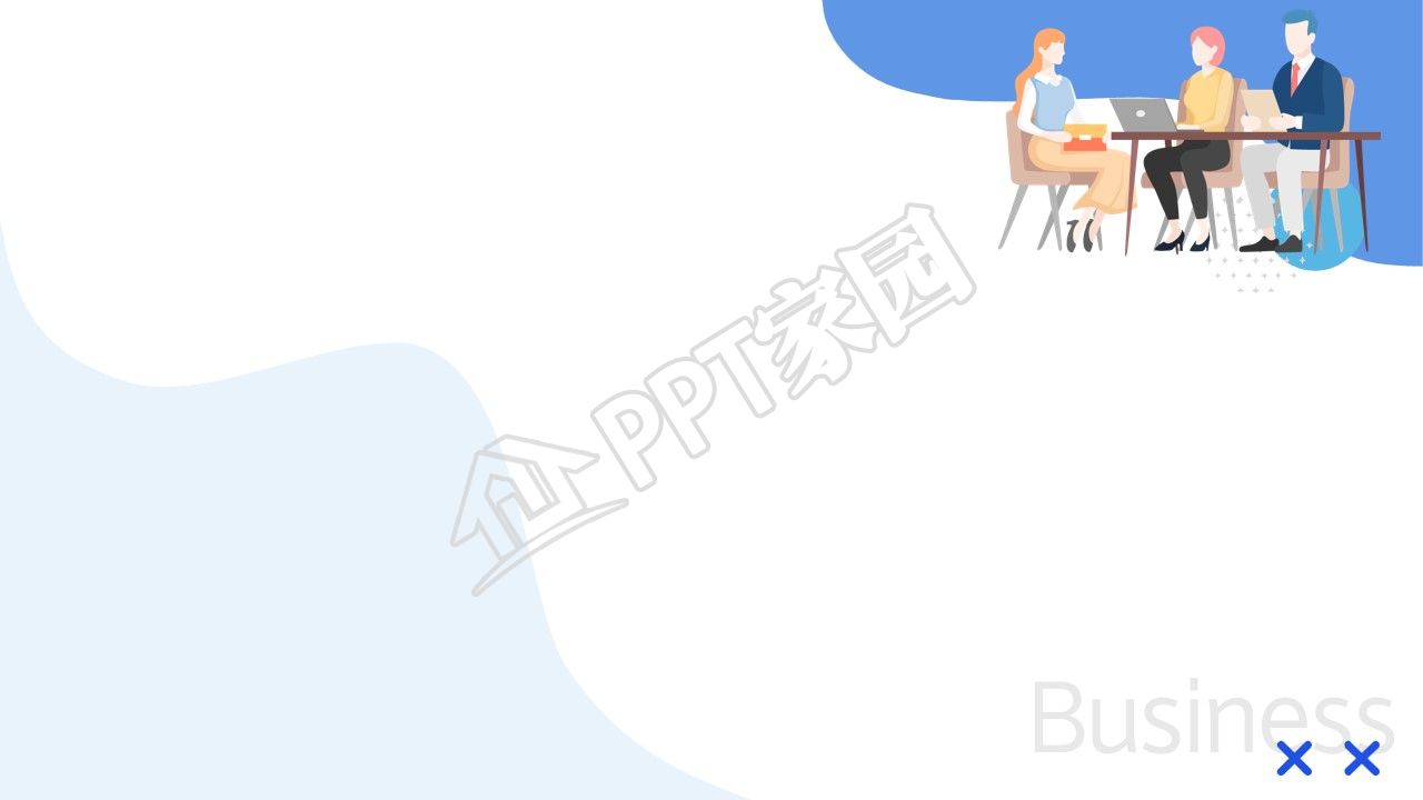 蓝色商务企业员工评选竞聘职场办公人物ppt背景图片