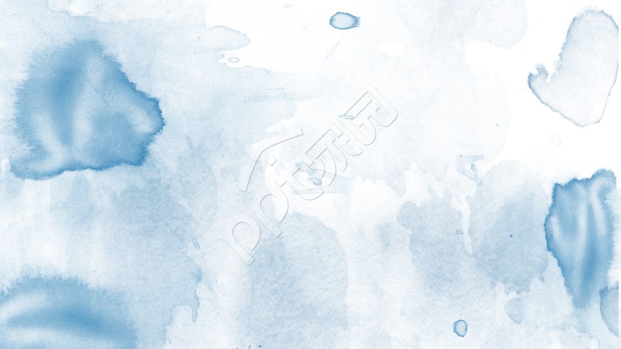 水彩蓝色毕业答辩课题研究立项汇报ppt背景图片