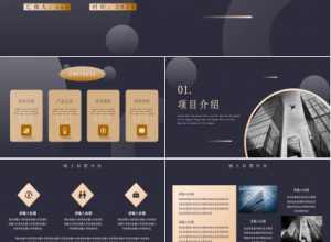 黑色商务大气企业创业融资计划书项目运营计划工作汇报PPT模板下载推荐
