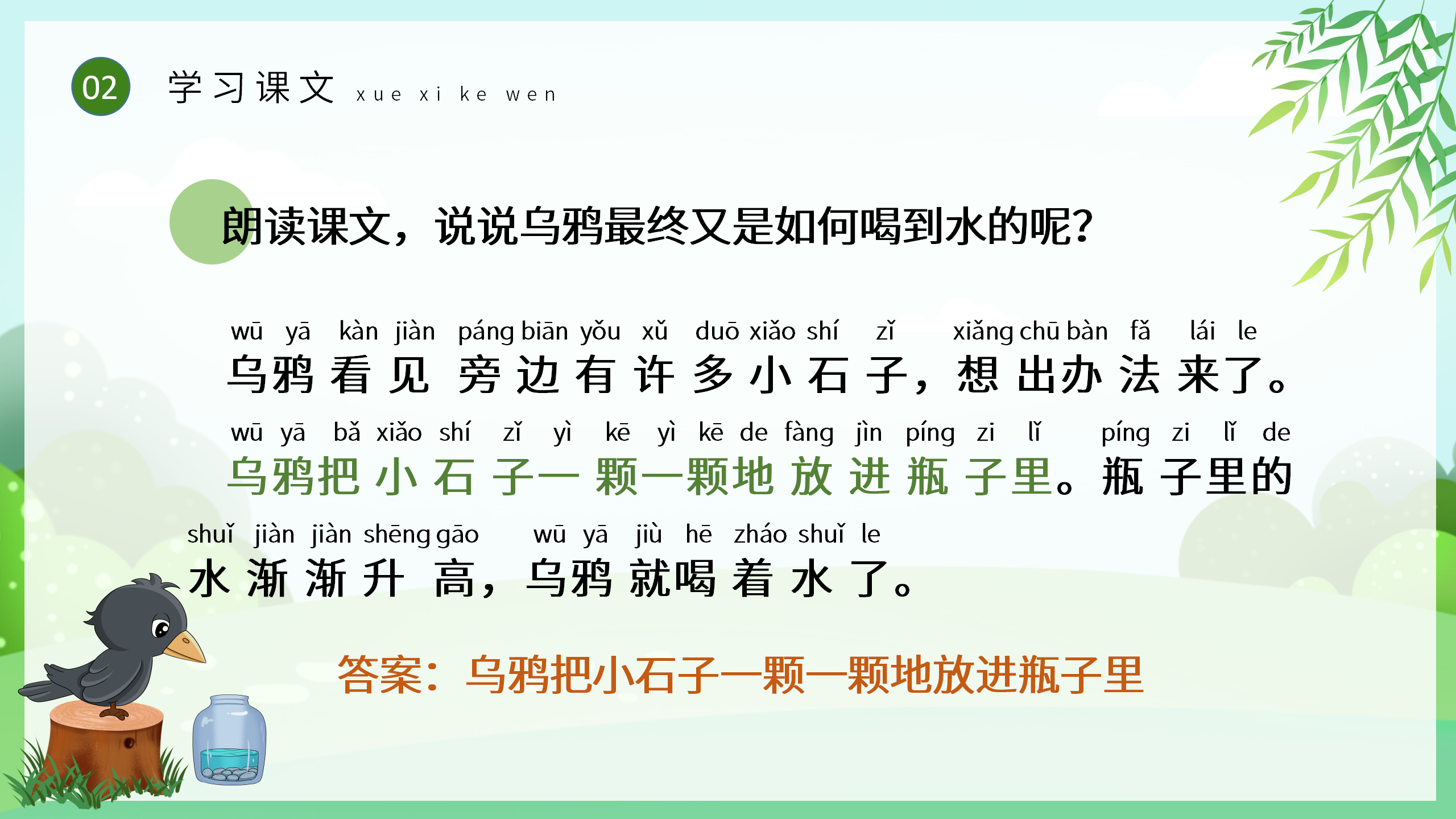 语文《乌鸦喝水》ppt课件2PPT课件下载