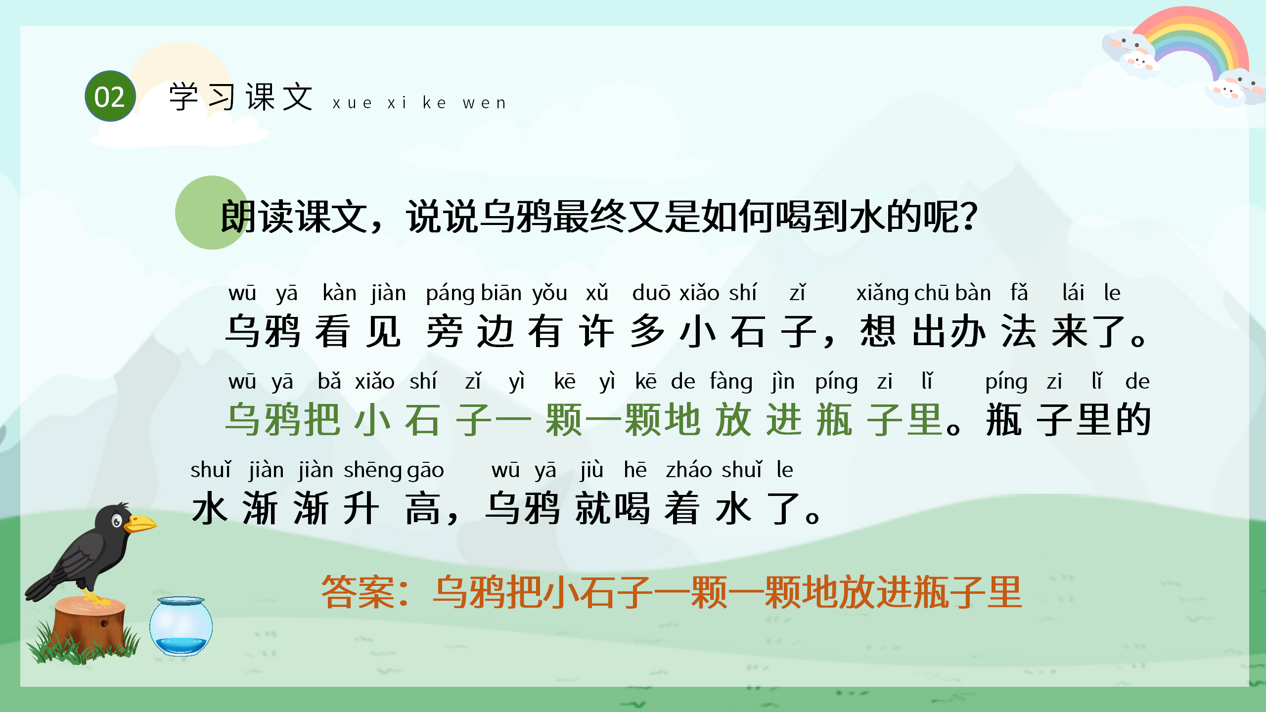 语文《乌鸦喝水》ppt课件3PPT课件下载