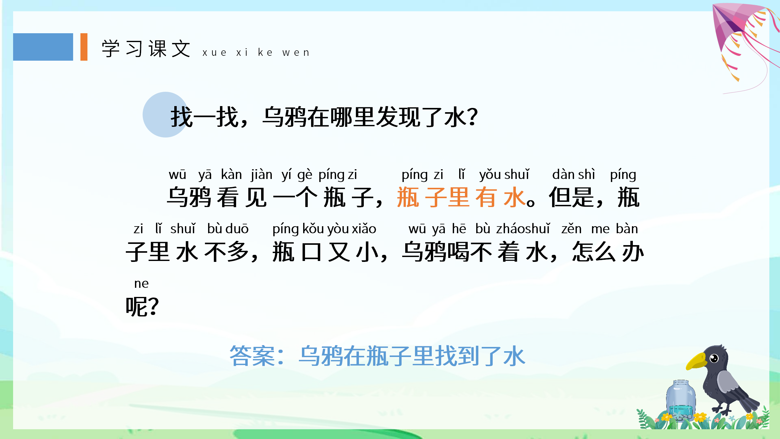 《乌鸦喝水》语文ppt课件PPT课件下载