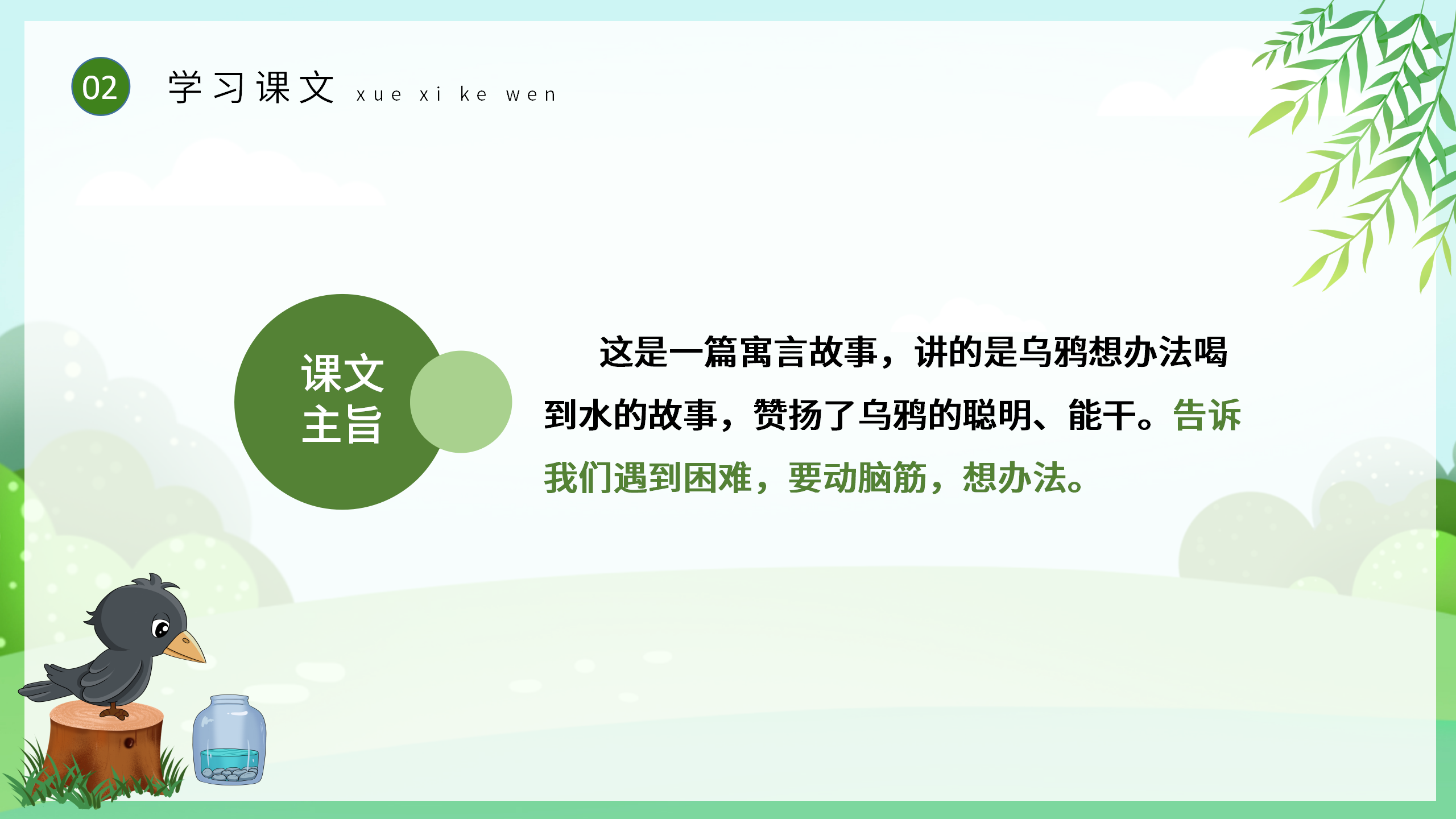 语文《乌鸦喝水》ppt课件2PPT课件下载