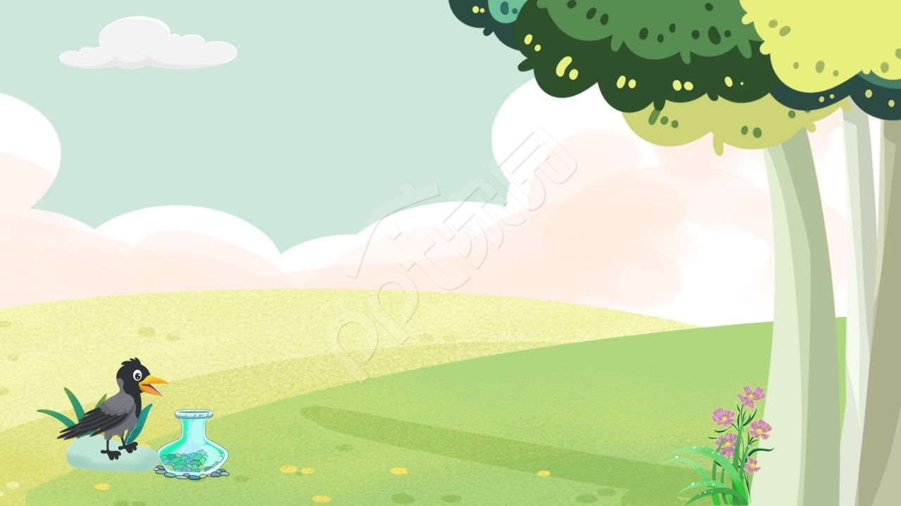 小清新故事演讲小女孩森林出游主题班会教育课件ppt背景图片