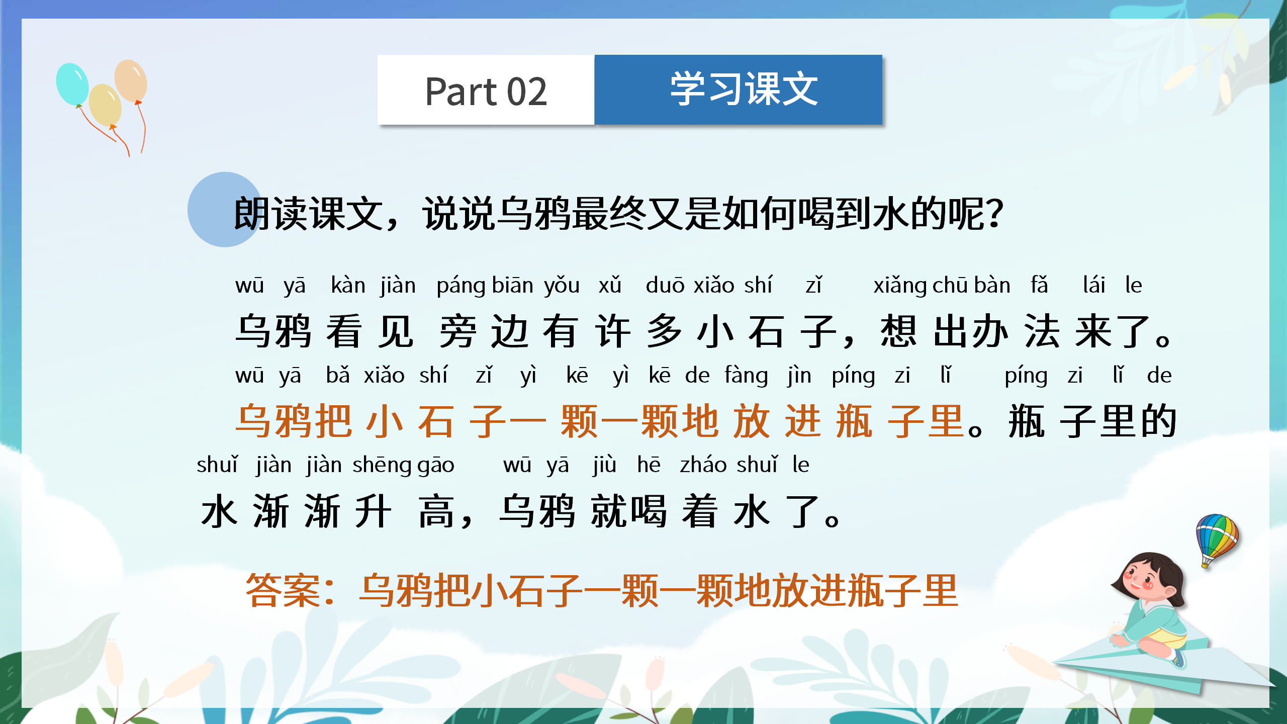 《乌鸦喝水》PPT课件下载3PPT课件下载