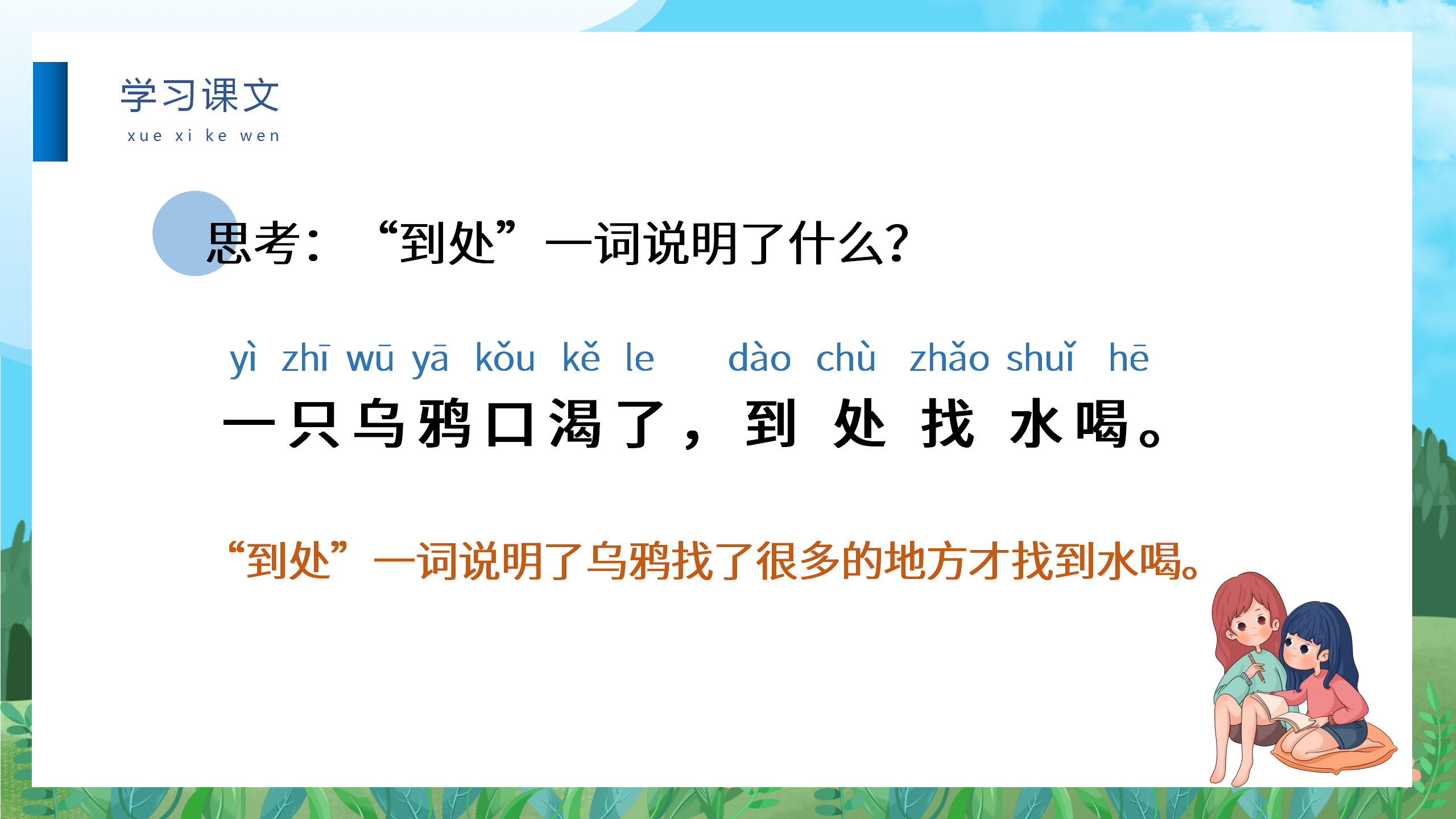 《乌鸦喝水》语文故事ppt课件PPT课件下载