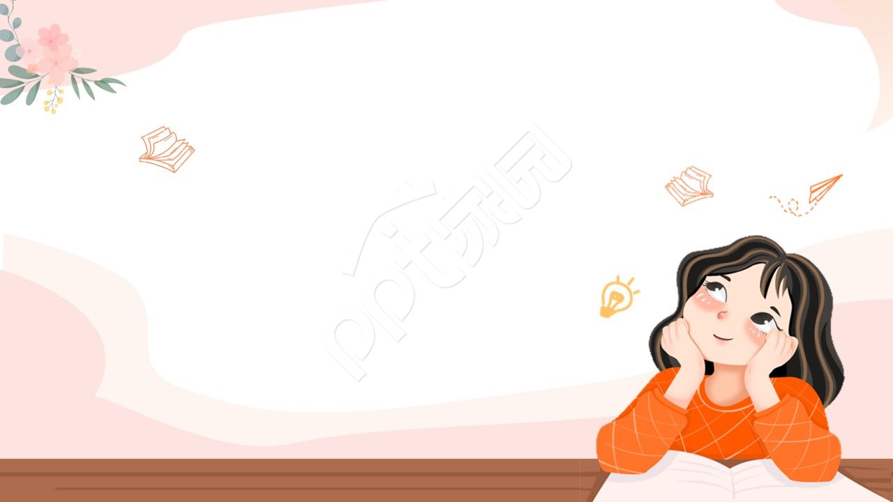 卡通手绘小女孩人物儿童自我介绍班委竞选演讲ppt背景图片