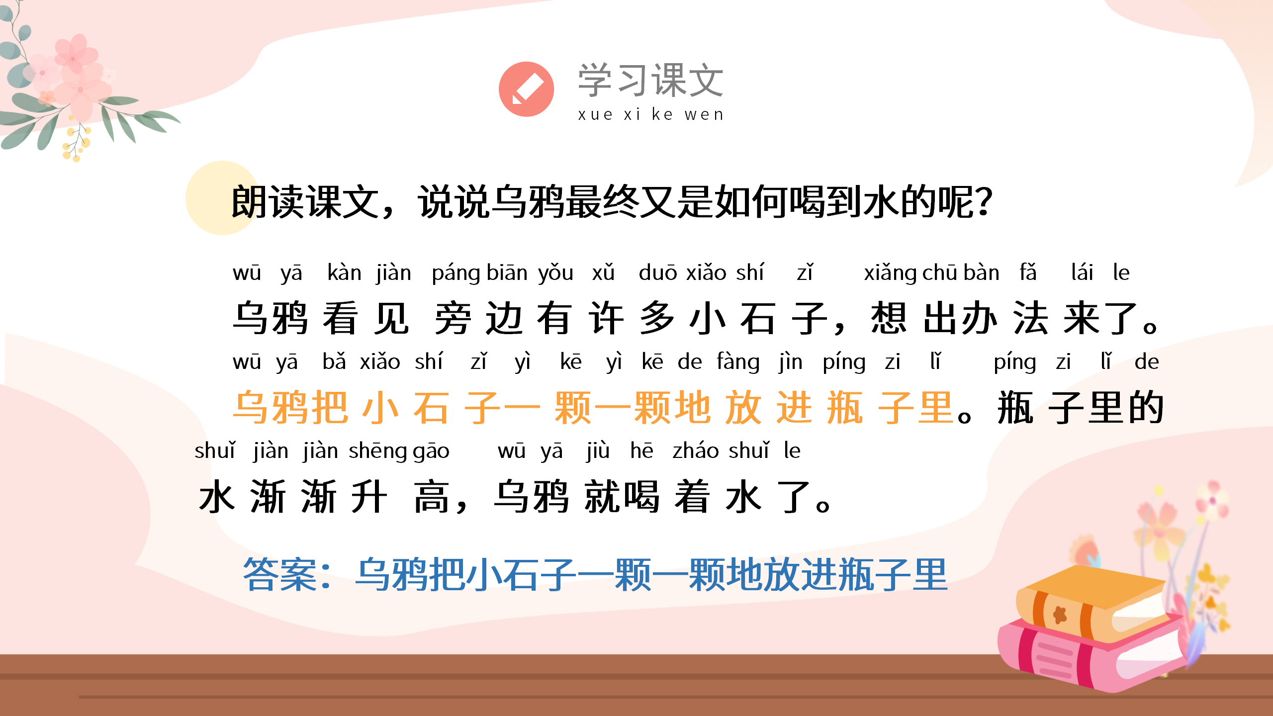 小学生语文《乌鸦喝水》课件pptPPT课件下载