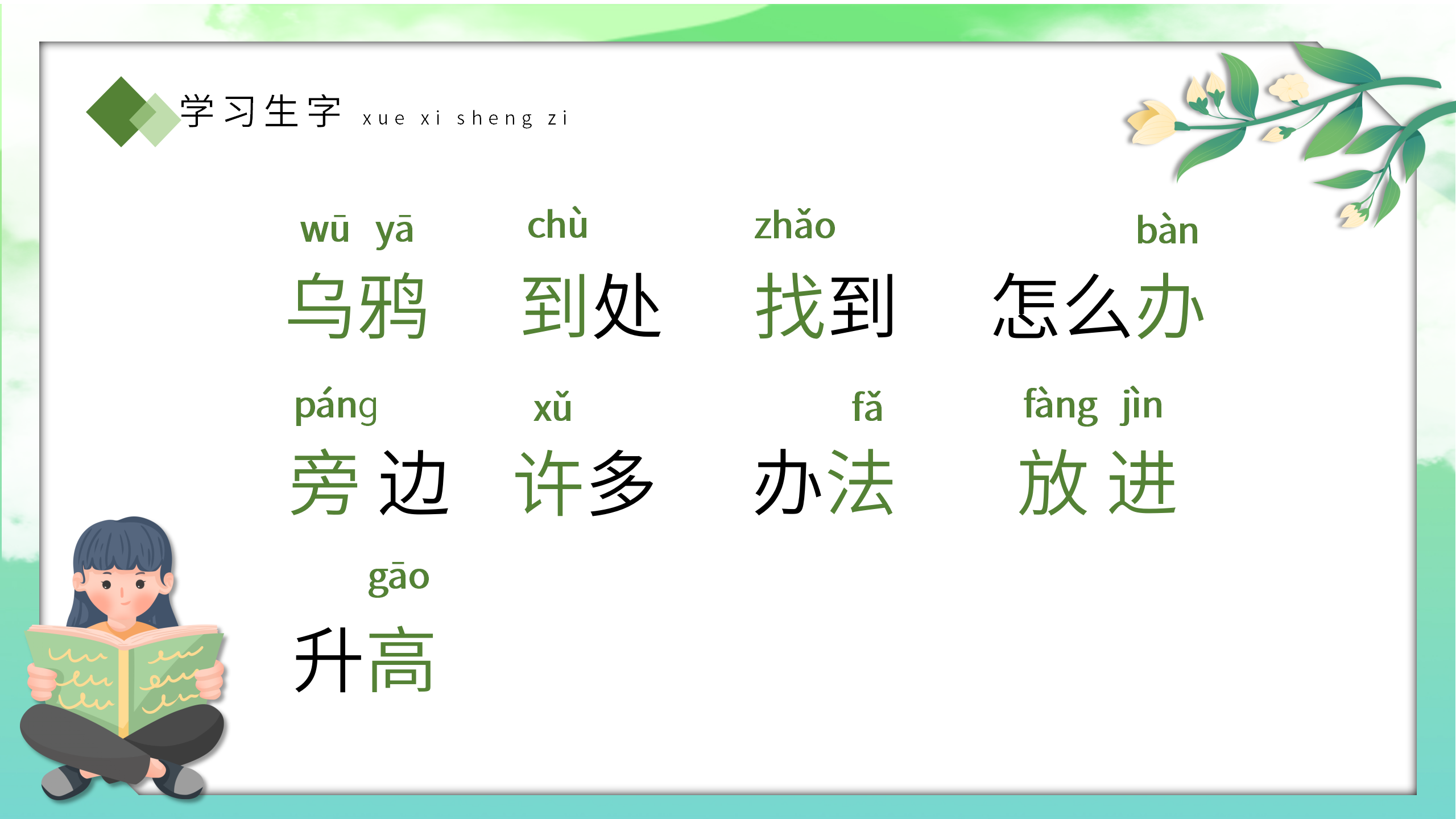 小清新《乌鸦喝水》公开课ppt课件PPT课件下载