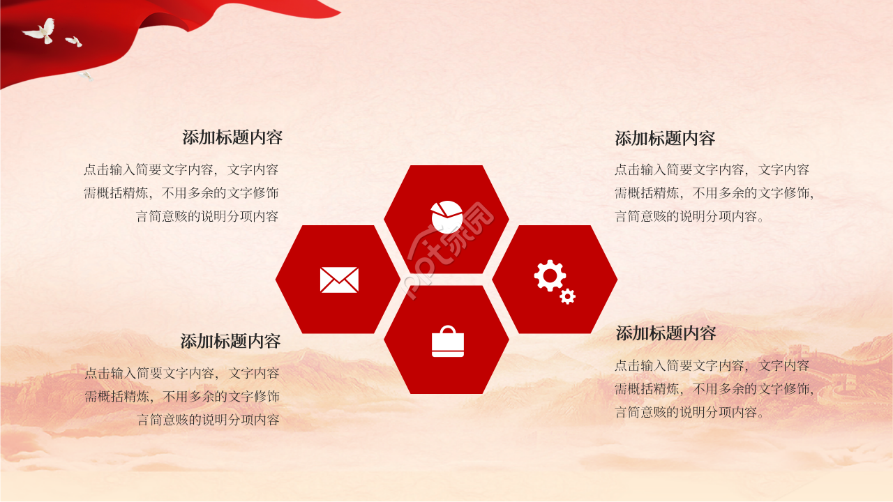 中国人民解放军海军成立70周年海军活动展示ppt模板