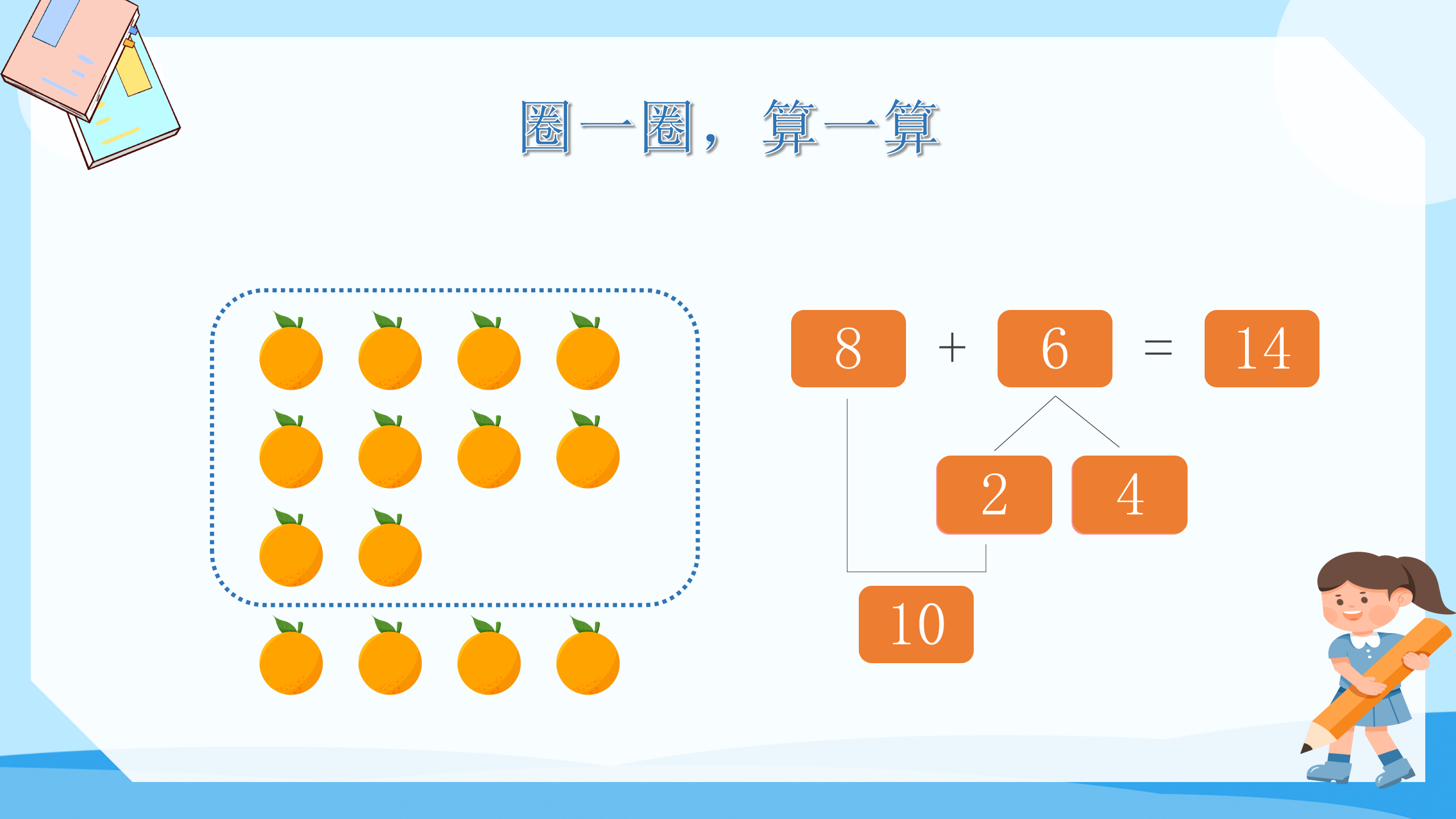 《8、7、6加几》PPT课件数学PPT课件下载