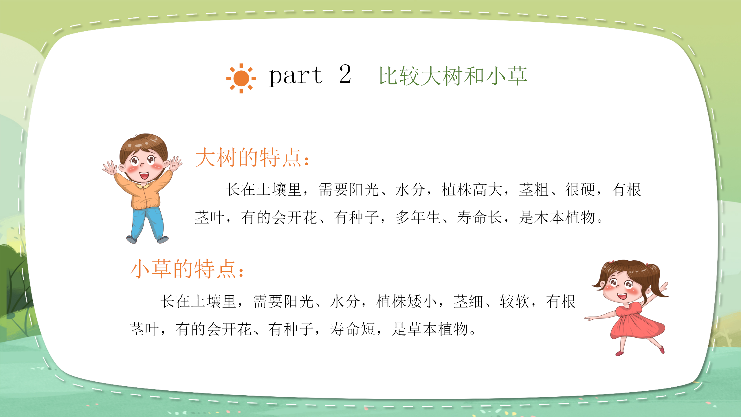 小学科学《大树和小草》教育PPT课件PPT课件下载