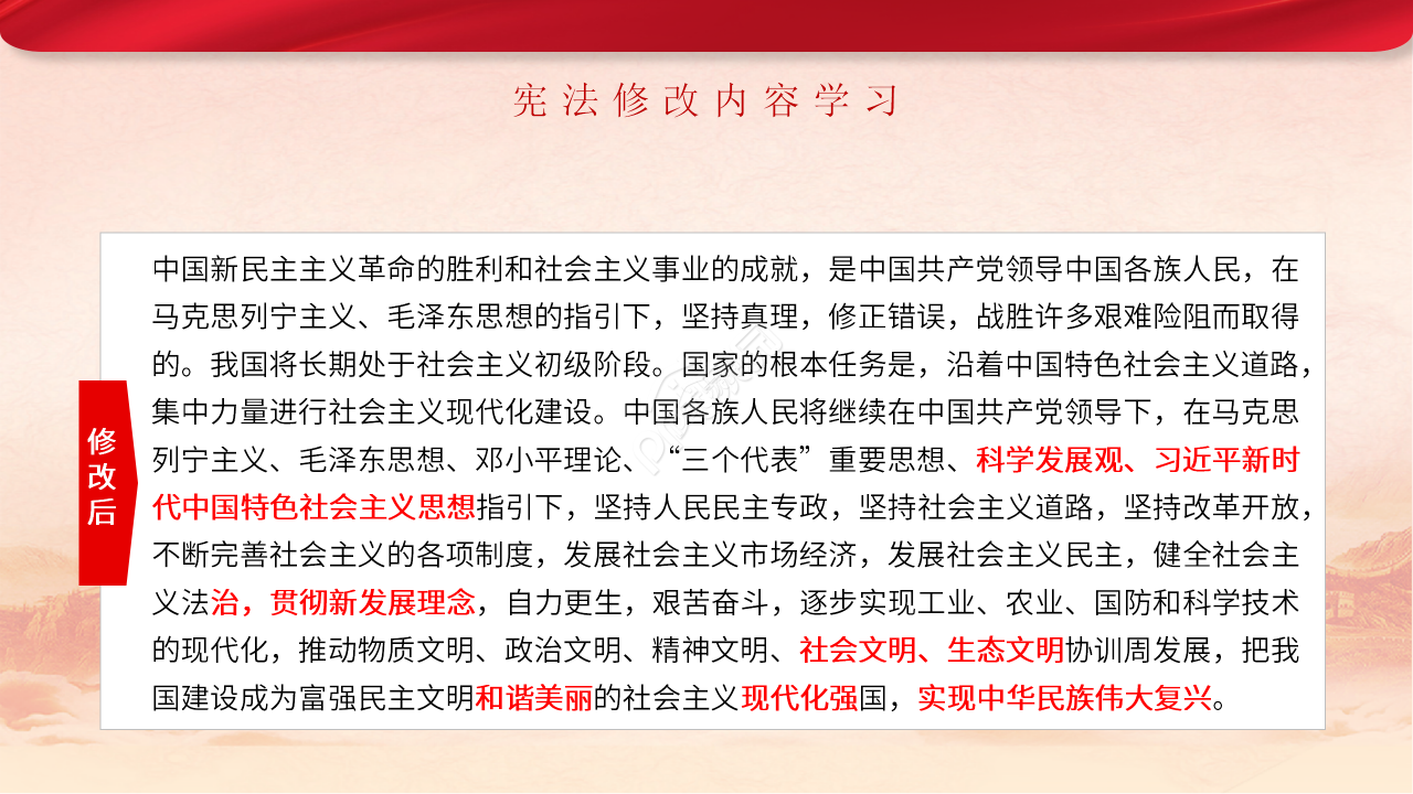 工厂单位党支部新宪法学习解读ppt模板