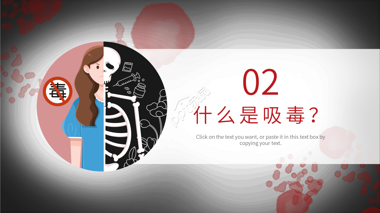 初中生禁毒知识主题班会ppt模板