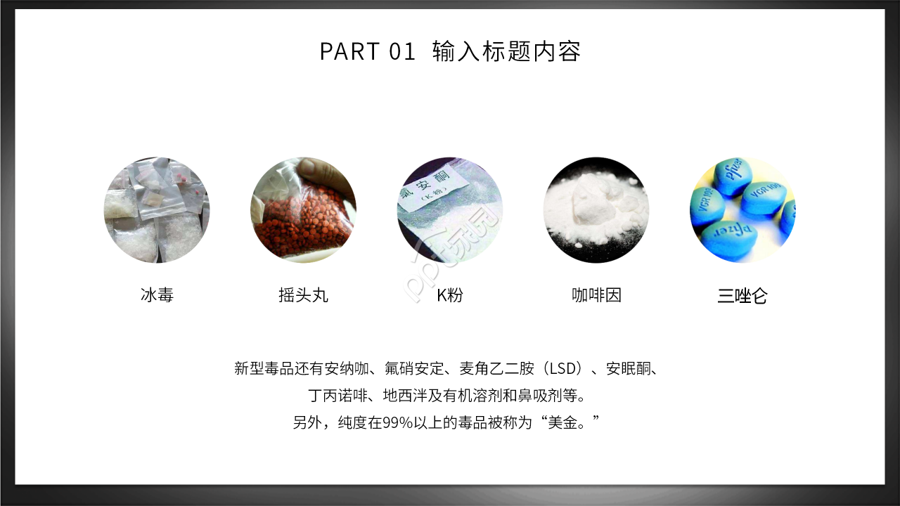 初中生禁毒知识主题班会ppt模板