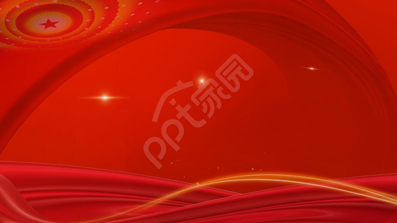 红色简约党政建军节红旗华表柱ppt背景图片