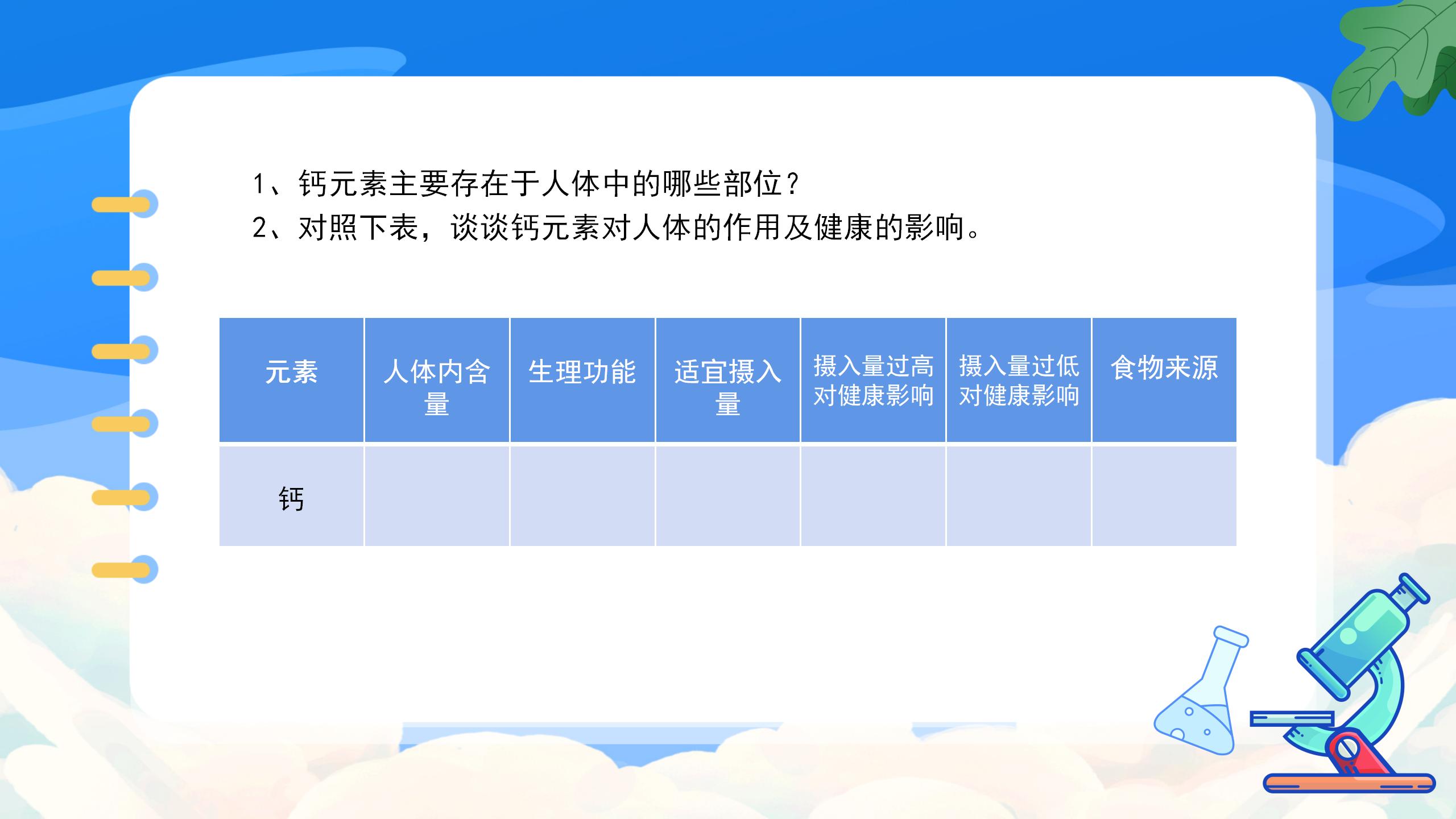 《化学元素与人体健康》化学与生活PPT课件PPT课件下载