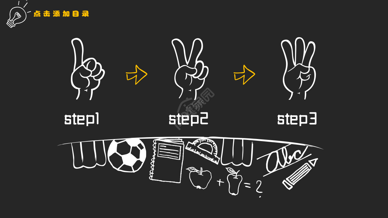 黑板粉笔字简约教学说课ppt模板