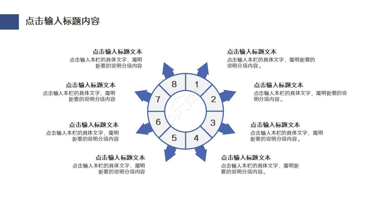 蓝色简约公司述职报告汇报ppt模板