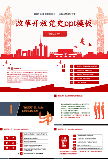 改革开放党史ppt模板