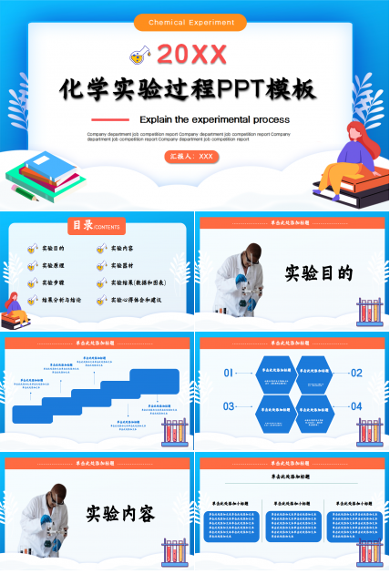 化学实验过程ppt模板