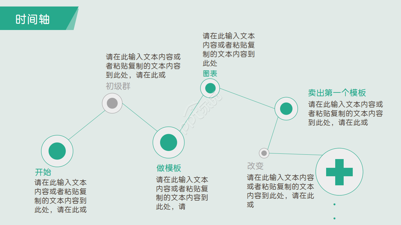 干净大方小清新PPT模板