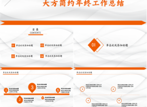 简约大方年终工作总结ppt模板下载推荐