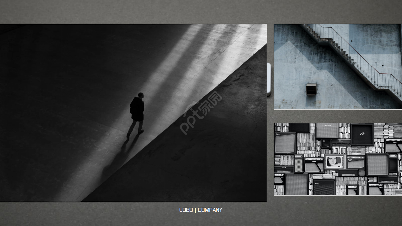 商务扁平化风格ppt模板