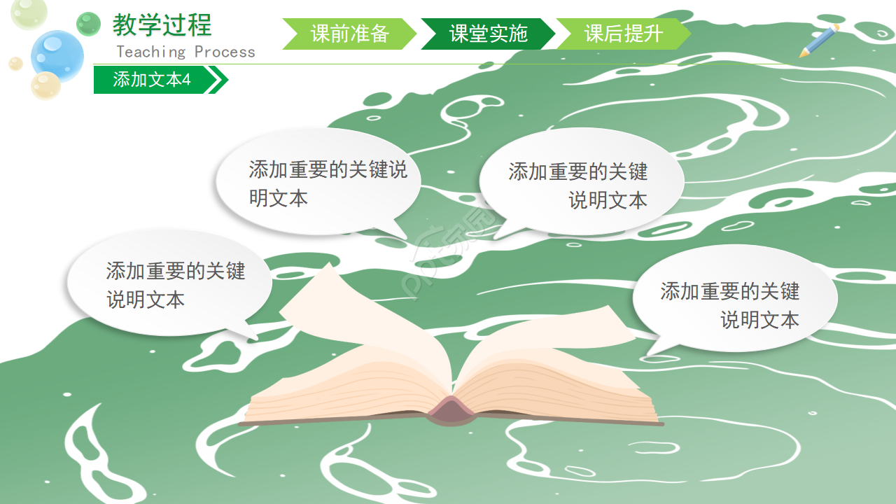 绿色小清新教学设计ppt模板