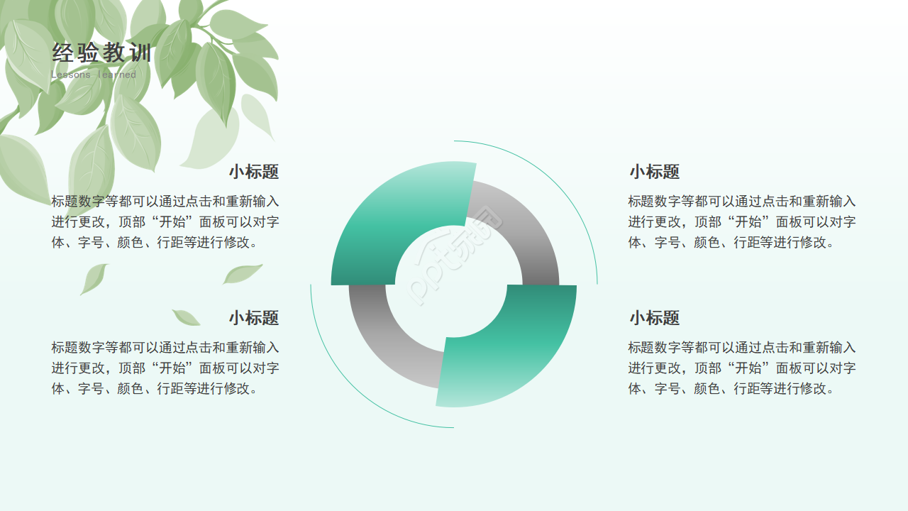 简约小清新通用PPT模板