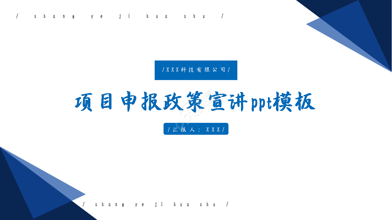 项目申报政策宣讲ppt模板