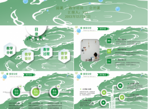 绿色小清新教学设计ppt模板下载推荐