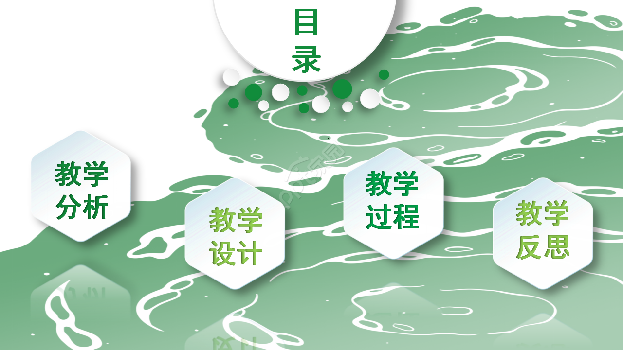 绿色小清新教学设计ppt模板