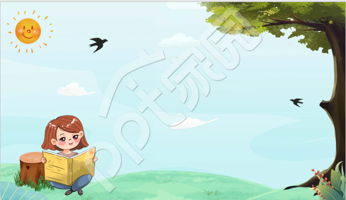 手绘卡通设计PPT模板背景