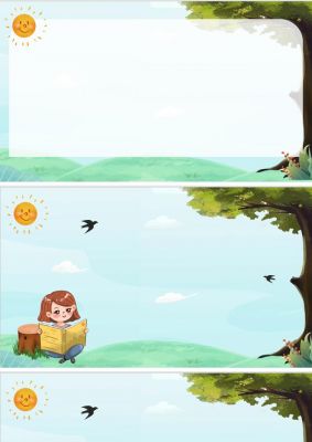手绘卡通设计PPT模板背景