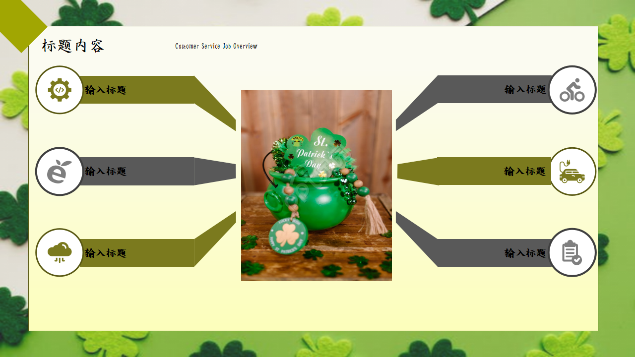 小清新四叶草教育培训ppt模板