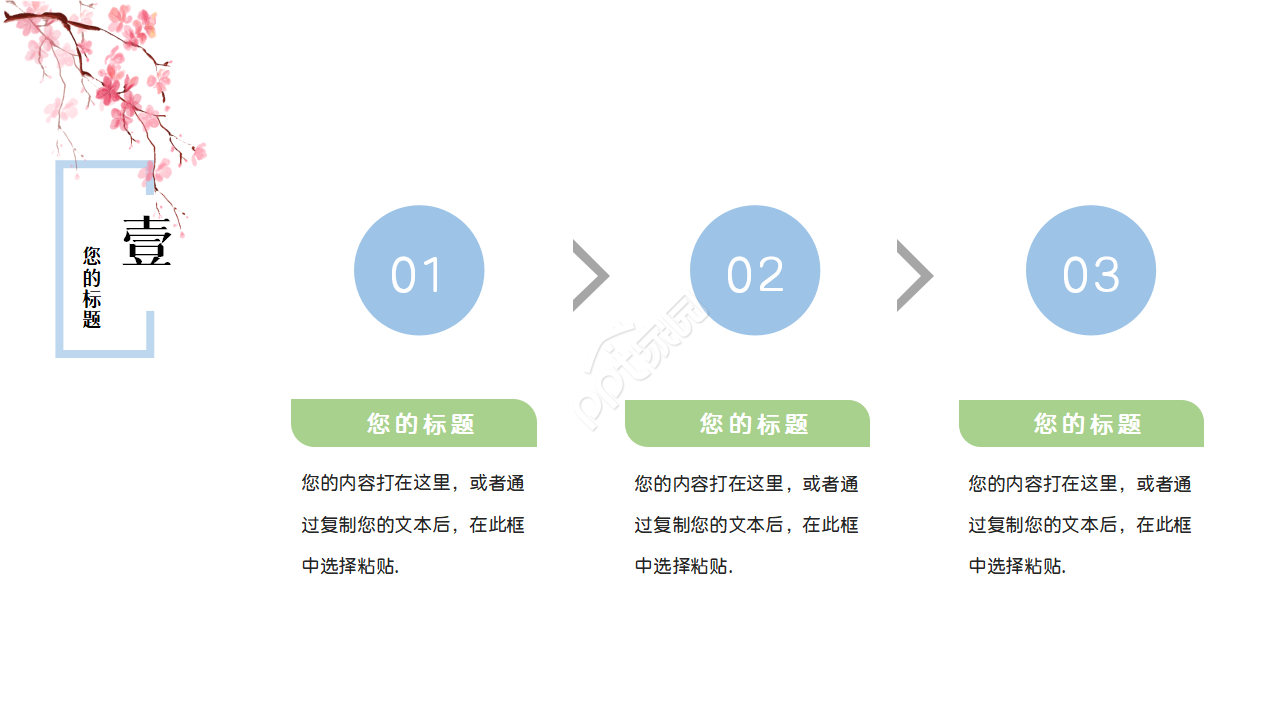 清新文艺小鸟述职报告ppt模板