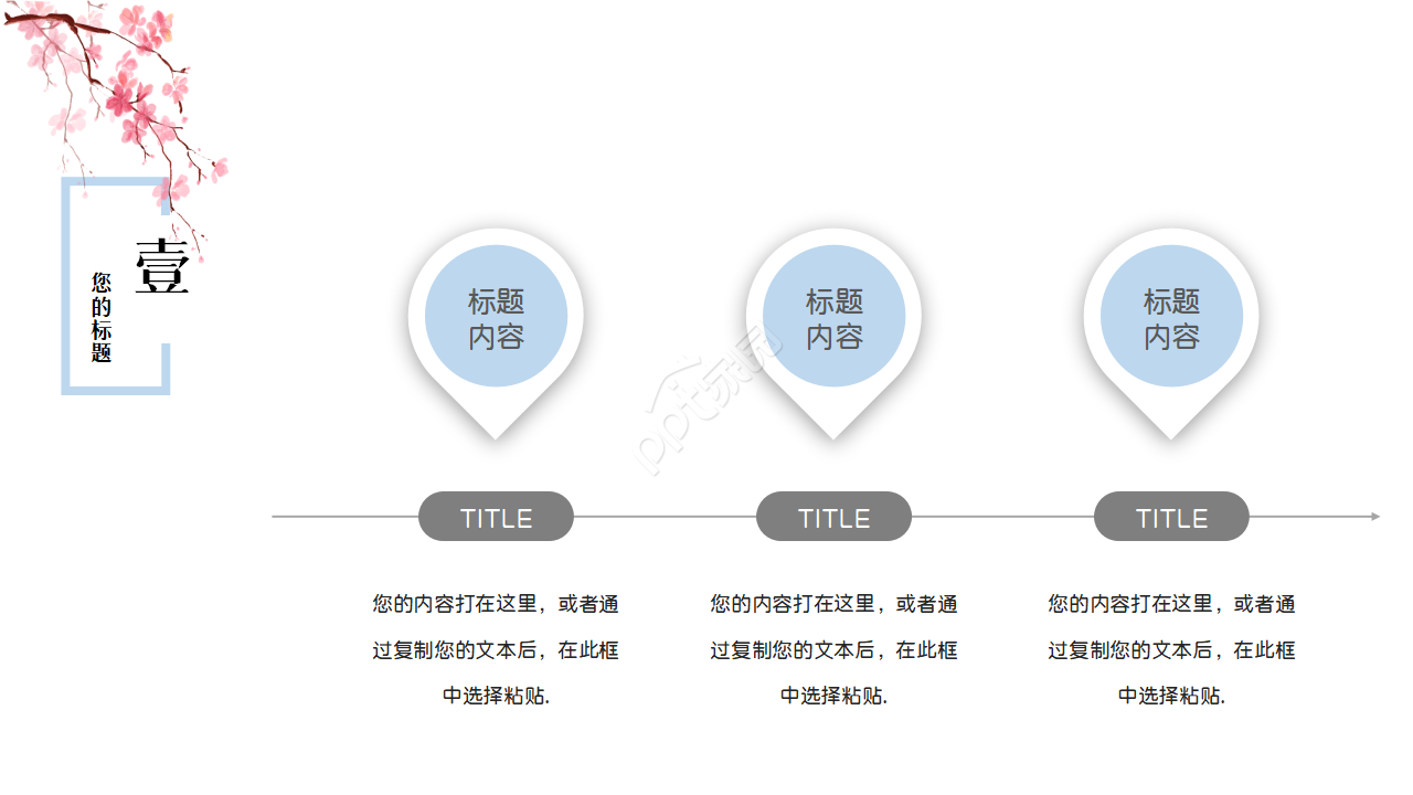 清新文艺小鸟述职报告ppt模板