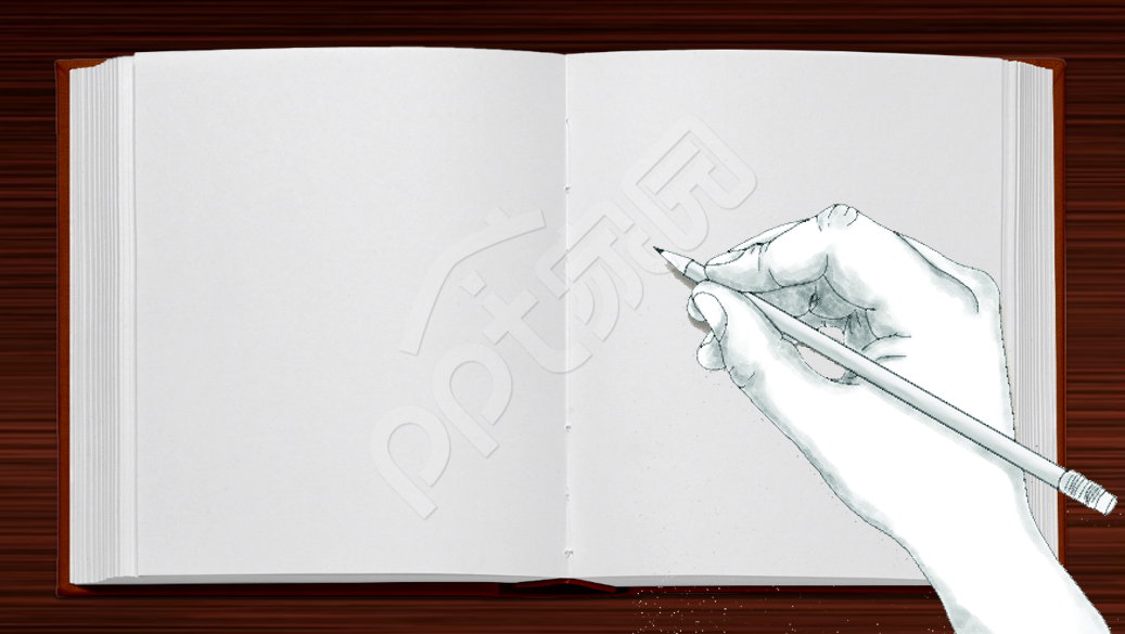 书本翻页立体PPT模板背景