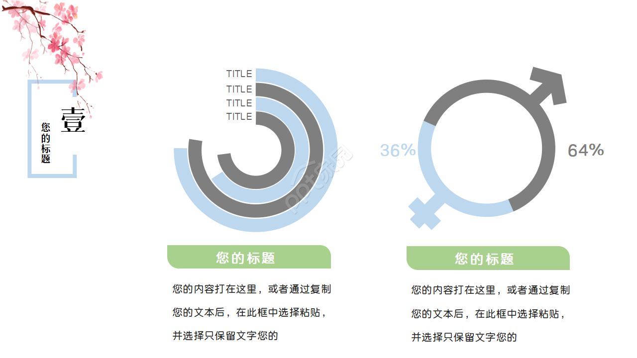清新文艺小鸟述职报告ppt模板