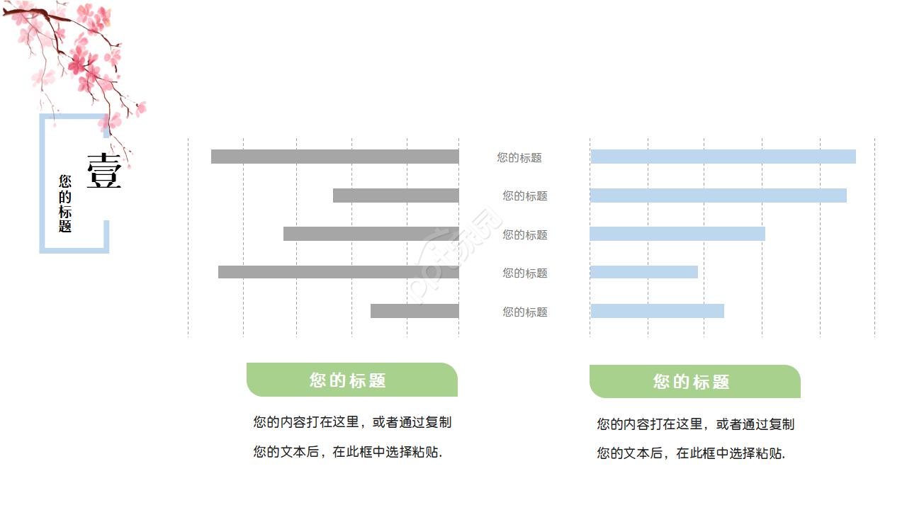 清新文艺小鸟述职报告ppt模板