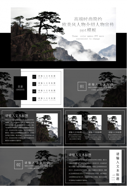 欧美风创业融资沟通商务合作年度总结黑色简约ppt模板