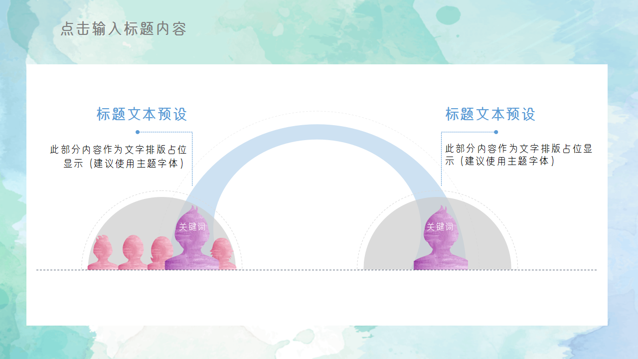 水彩风简约汇报个人介绍教育培训通用ppt模板