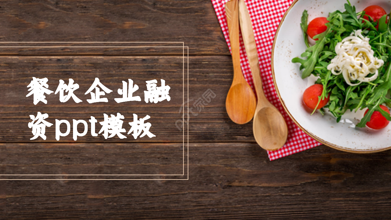 餐饮企业融资淡雅棕色系列ppt模板