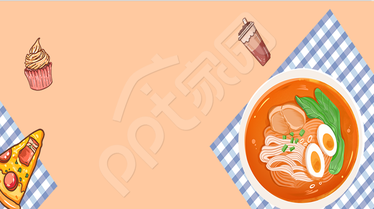 可爱风美食PPT背景图片